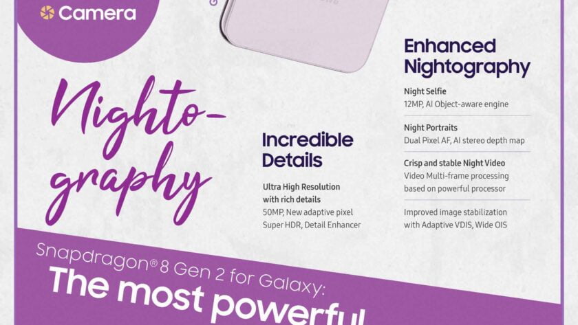 Galaxy S23 and S23 Plus Specification Infographic